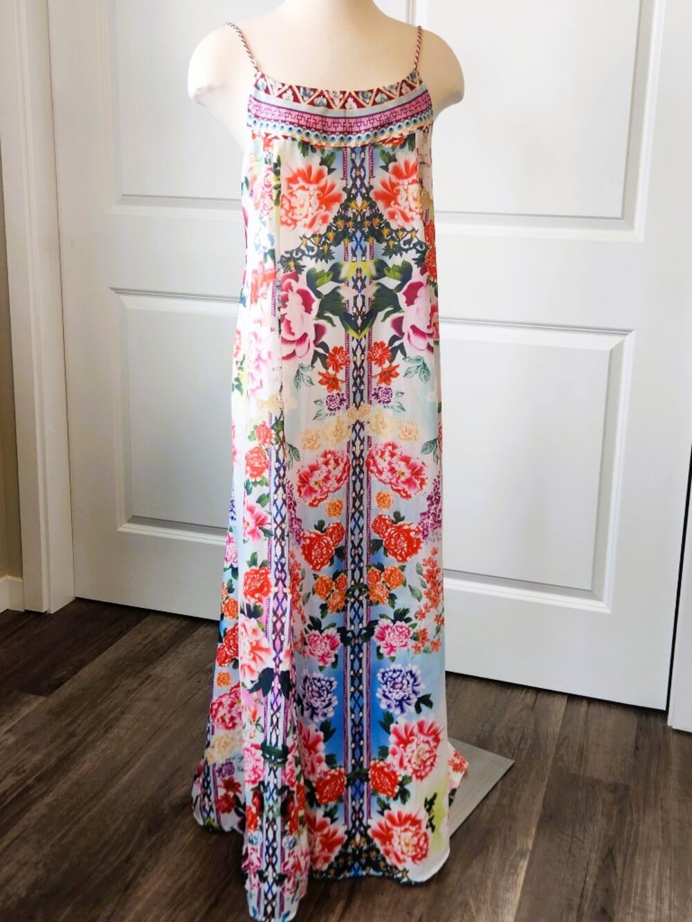 Floor-length Floral Boho Maxi Dress Size L